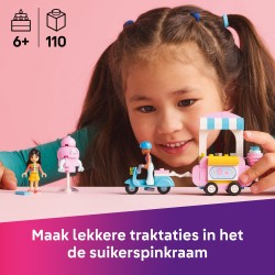 Suikerspinkraam en scooter