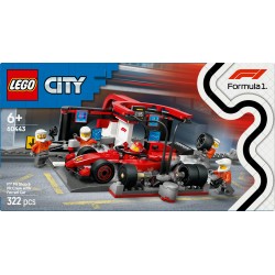 LEGO City 60443 Pitstop e meccanici con monoposto Ferrari F1®