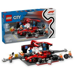 LEGO City 60443 Pitstop e meccanici con monoposto Ferrari F1®