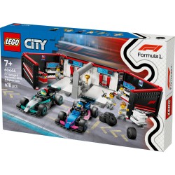 LEGO City 60444 Garage con monoposto Mercedes-AMG e Alpine F1®