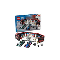 LEGO City 60444 Garage con monoposto Mercedes-AMG e Alpine F1®