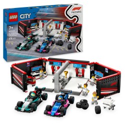 LEGO City 60444 Garage con monoposto Mercedes-AMG e Alpine F1®