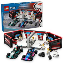 LEGO City 60444 Garage con monoposto Mercedes-AMG e Alpine F1®