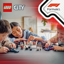 LEGO City 60444 Garage con monoposto Mercedes-AMG e Alpine F1®