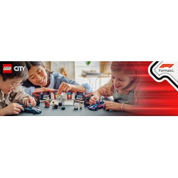 LEGO City 60444 Garage con monoposto Mercedes-AMG e Alpine F1®