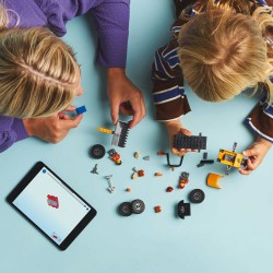 La chargeuse de chantier jaune