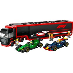 F1® truck met RB20 en AMR24 F1® auto's