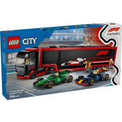 LEGO City 60445 Autotrasportatore F1® con monoposto RB20 e AMR24 F1®