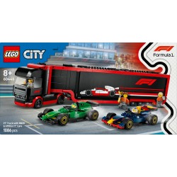 LEGO City 60445 Autotrasportatore F1® con monoposto RB20 e AMR24 F1®