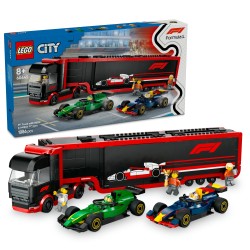 F1® truck met RB20 en AMR24 F1® auto's