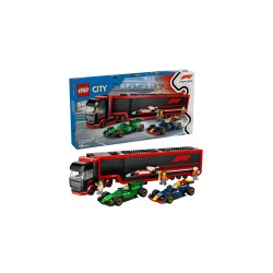 F1® truck met RB20 en AMR24 F1® auto's