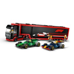 Camion de F1® avec voitures de F1® RB20 et AMR24