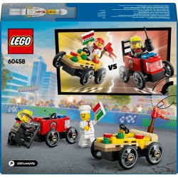 LEGO City 60458 Pack veicoli da corsa: pizzaiolo contro pompiere