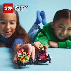 LEGO City 60458 Pack veicoli da corsa: pizzaiolo contro pompiere