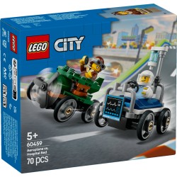 LEGO City 60459 Pack veicoli da corsa: aereo contro letto d’ospedale