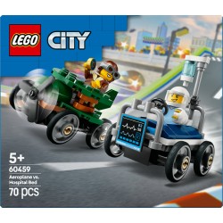 LEGO City 60459 Pack veicoli da corsa: aereo contro letto d’ospedale