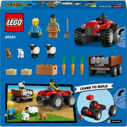 LEGO City 60461 Trattore agricolo rosso con rimorchio e pecore