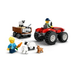 Red Farm Tractor with Trailer & Sheep