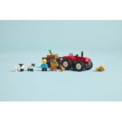 Red Farm Tractor with Trailer & Sheep