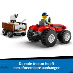 LEGO City 60461 Trattore agricolo rosso con rimorchio e pecore