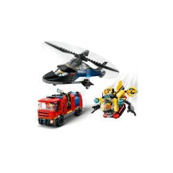 LEGO City 60462 Elicottero, autopompa e sottomarino