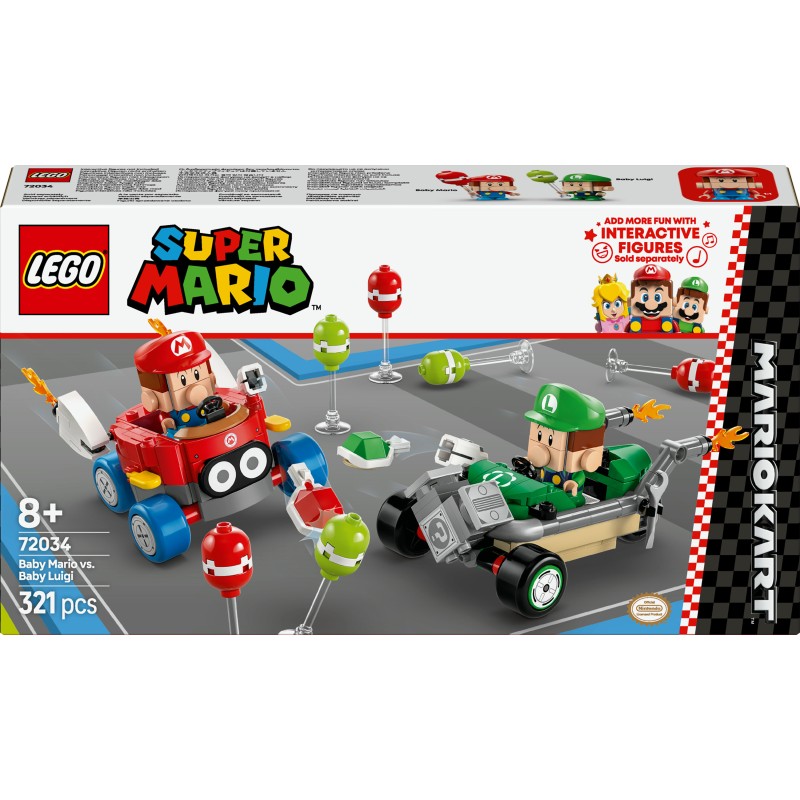 LEGO Super Mario 72034 Mario Kart™: Baby Mario vs Baby Luigi